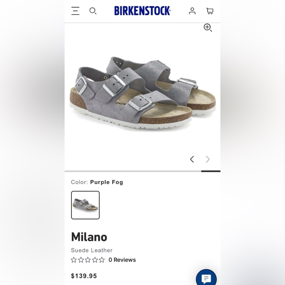 Birkenstock Milano Shimmery Suede